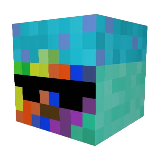 NLE_Crafta Minecraft avatar head, 3D render
