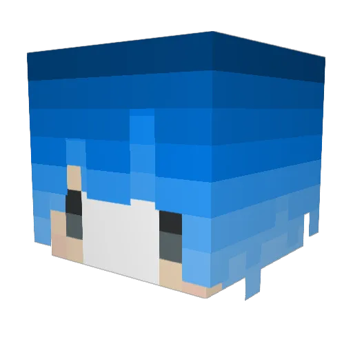 NLG_TheTear Minecraft avatar head, 3D render