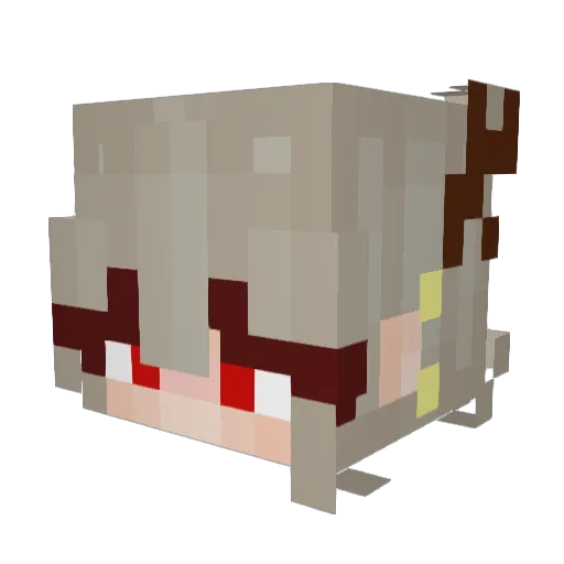 NLKC Minecraft avatar head, 3D render