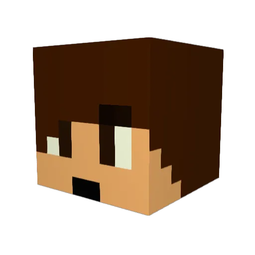 NLMyrtje Minecraft avatar head, 3D render