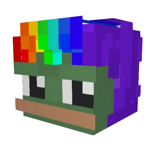 NLZ_57 Minecraft avatar head, 3D render