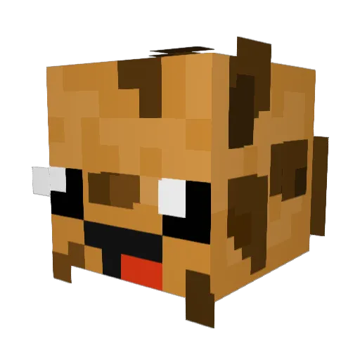 NLcookie Minecraft avatar head, 3D render