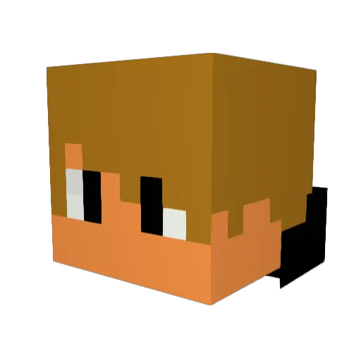 NLin62_TW Minecraft avatar head, 3D render