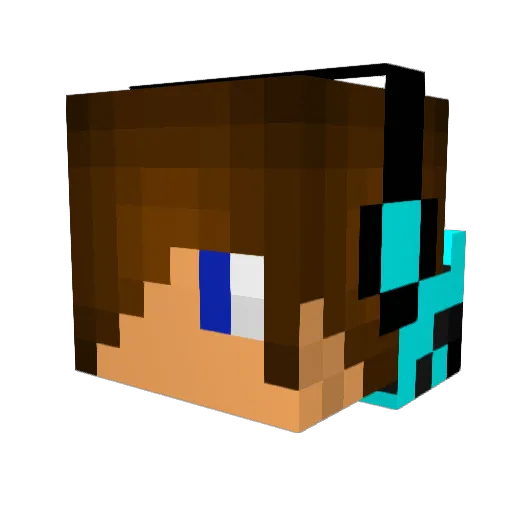 NLxMinecraft Minecraft avatar head, 3D render