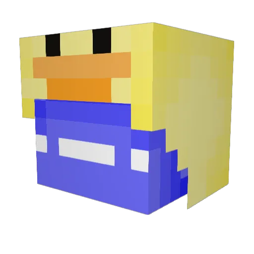 NMC_08 Minecraft avatar head, 3D render