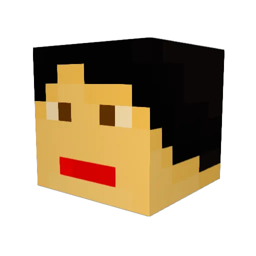 NML Minecraft avatar head, 3D render