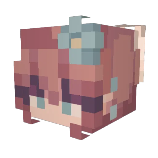 NML_BOSS Minecraft avatar head, 3D render