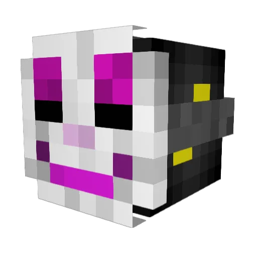 NMMP10002 Minecraft avatar head, 3D render