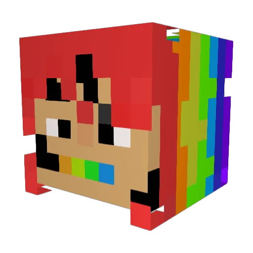 NMSL_tw Minecraft avatar head, 3D render