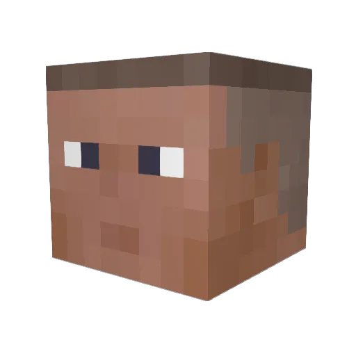 NN197 Minecraft avatar head, 3D render