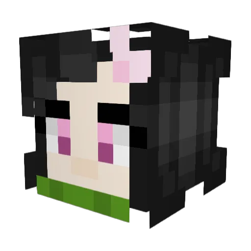 NNEZUK0 Minecraft avatar head, 3D render