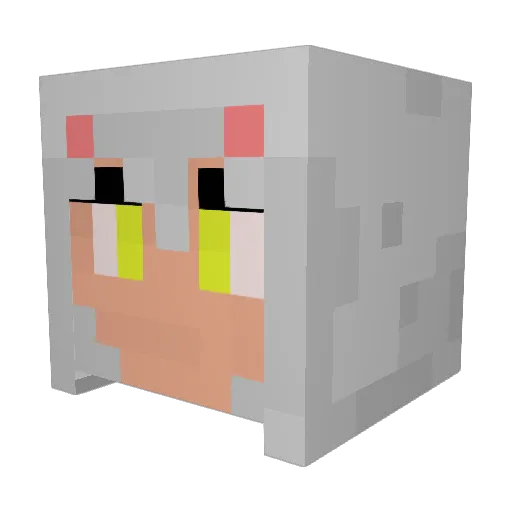 NNLouise Minecraft avatar head, 3D render