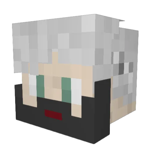 NNNNN1ko Minecraft avatar head, 3D render