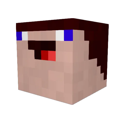 NNNNNatsuki Minecraft avatar head, 3D render