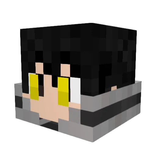 NNNon Minecraft avatar head, 3D render