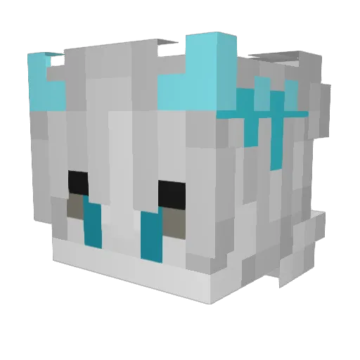 NNOOODLESS Minecraft avatar head, 3D render
