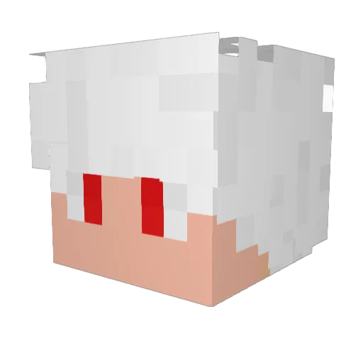 NNaisu Minecraft avatar head, 3D render