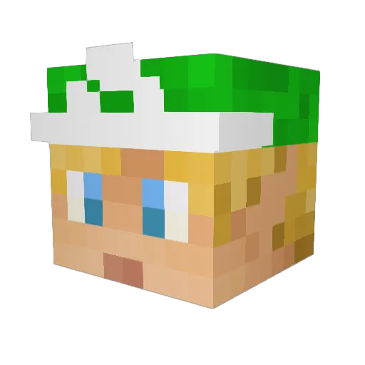 NNaura6 Minecraft avatar head, 3D render