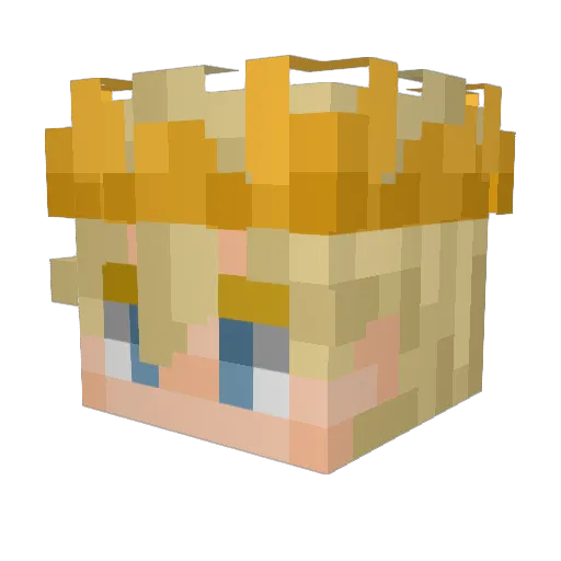 NNebulah Minecraft avatar head, 3D render