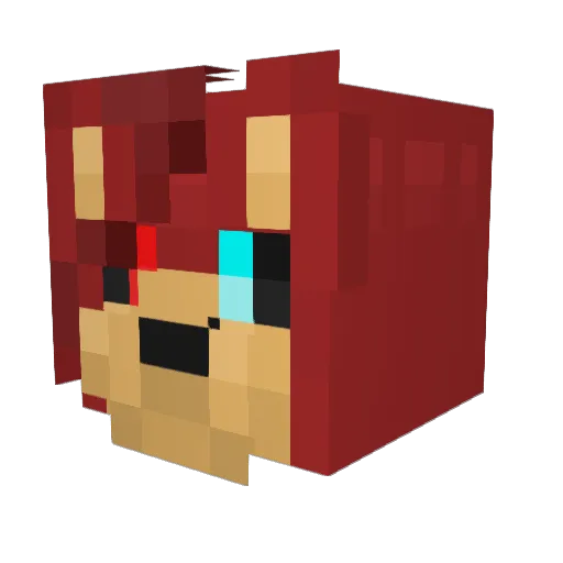 NNinja1255 Minecraft avatar head, 3D render