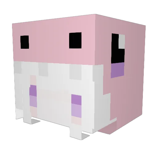 NNyang_Nyong Minecraft avatar head, 3D render