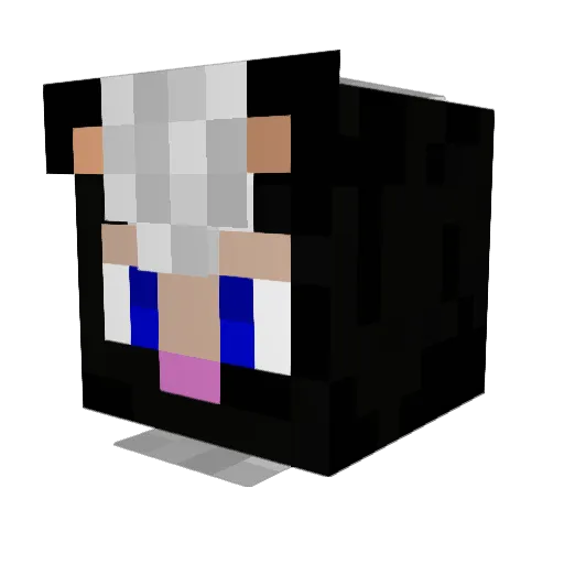 NOBLEWULFF Minecraft avatar head, 3D render