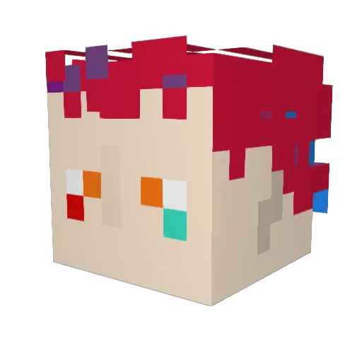 NOBORITO Minecraft avatar head, 3D render