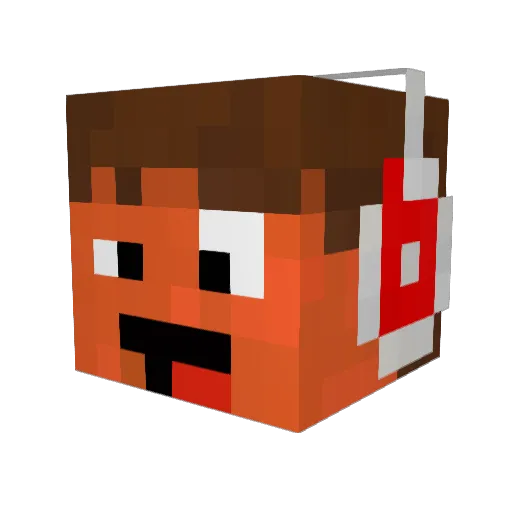 NOCHON98 Minecraft avatar head, 3D render