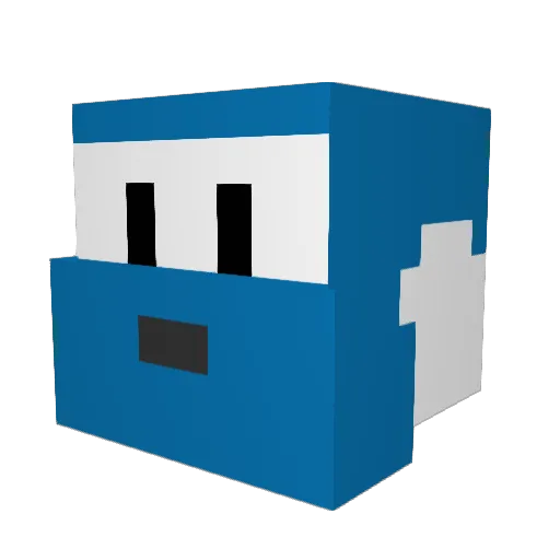 NOC_DOGY Minecraft avatar head, 3D render