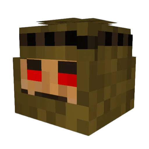 NODUX_ Minecraft avatar head, 3D render