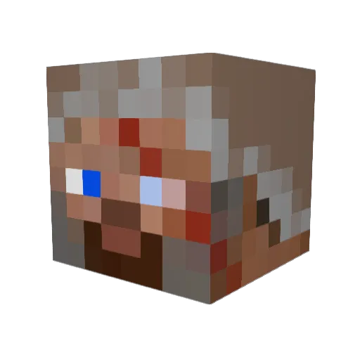 NOFOXY Minecraft avatar head, 3D render