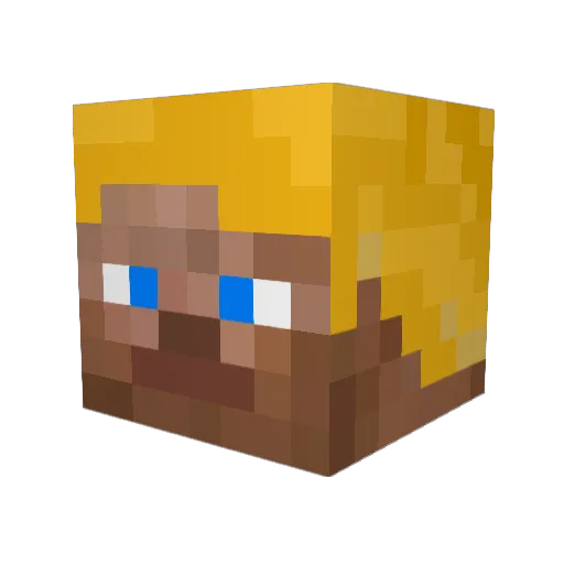 NOFalle Minecraft avatar head, 3D render