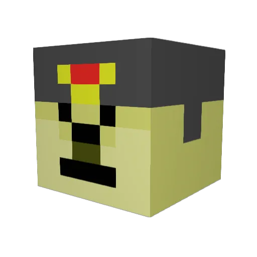 NOHLogiic Minecraft avatar head, 3D render
