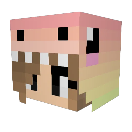 NOMYMUFFIN Minecraft avatar head, 3D render
