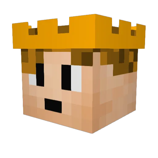 NONAMENPC01 Minecraft avatar head, 3D render