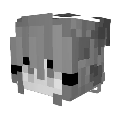 NONFF Minecraft avatar head, 3D render