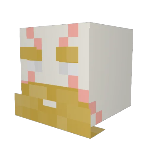NONGPOR Minecraft avatar head, 3D render
