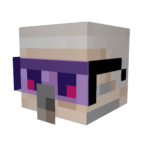 NONOFICHLI Minecraft avatar head, 3D render