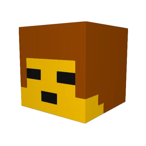 NOOB_TV43 Minecraft avatar head, 3D render