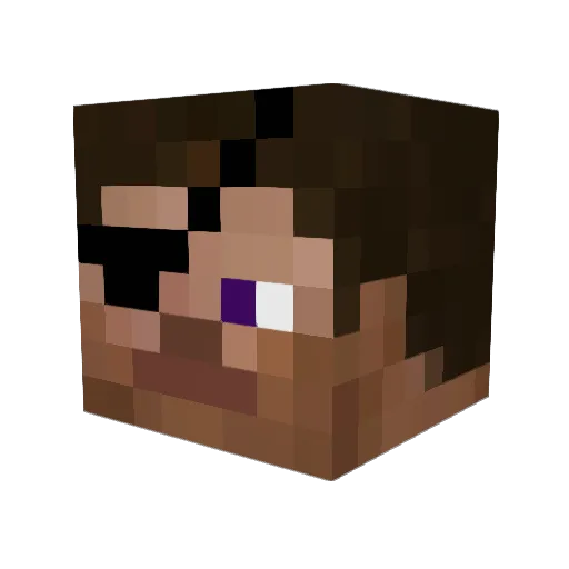 NOOBboxer10 Minecraft avatar head, 3D render