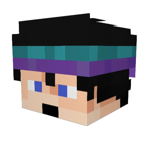 NOOOOOOOOB Minecraft avatar head, 3D render