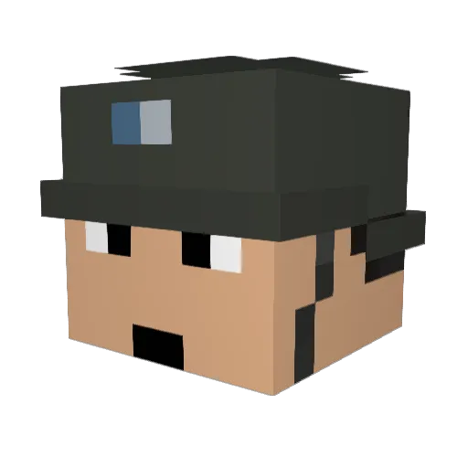 NORTHK0REA Minecraft avatar head, 3D render
