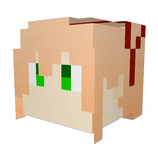 NOSI1014 Minecraft avatar head, 3D render