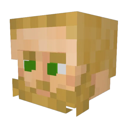 NOTAhmedAFA Minecraft avatar head, 3D render