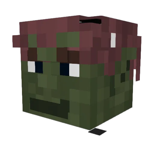 NOTE2187 Minecraft avatar head, 3D render