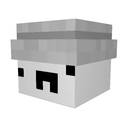 NOTMOD_ Minecraft avatar head, 3D render