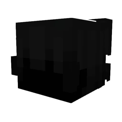 NOTV7uP Minecraft avatar head, 3D render