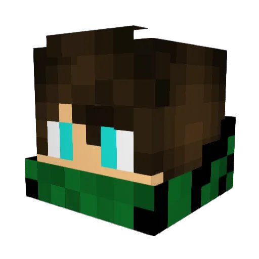 NOT_JDKOSEN Minecraft avatar head, 3D render