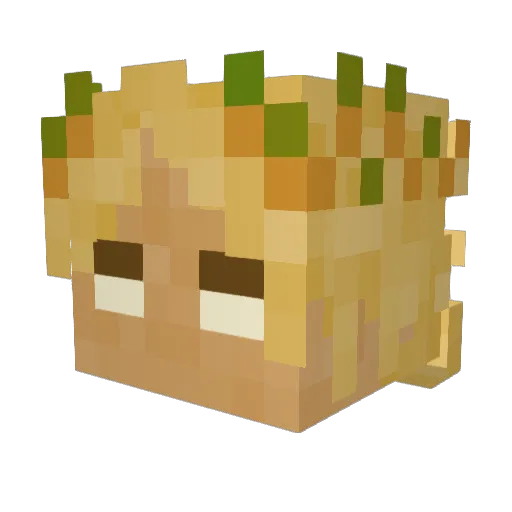 NOT_KURASU Minecraft avatar head, 3D render