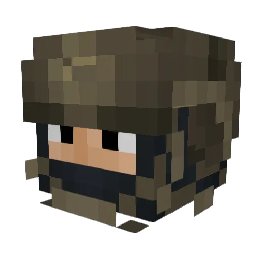 NOT_RIZZY Minecraft avatar head, 3D render